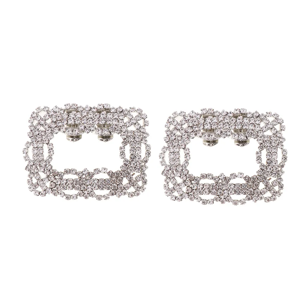 2x Rhinestone Shoe Clips  DIY Bridal Shoe Patch