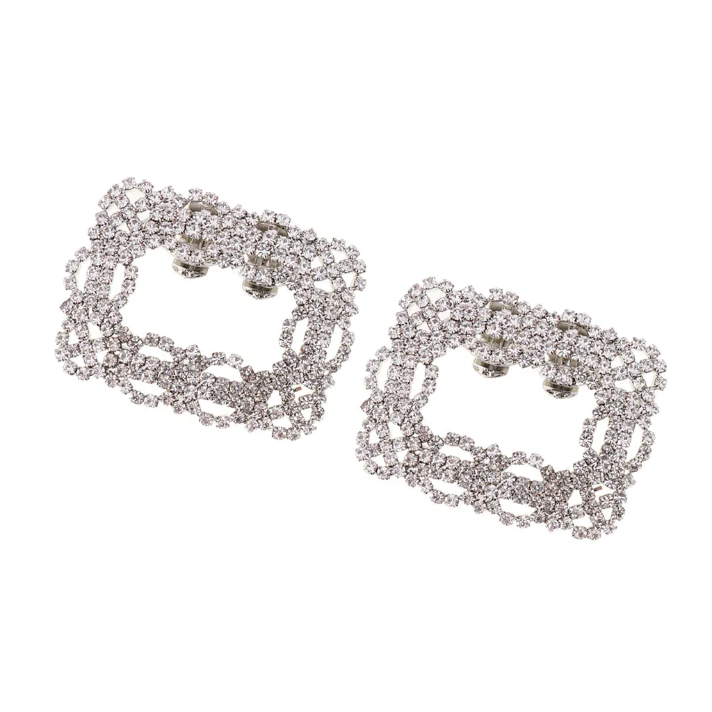 2x Rhinestone Shoe Clips  DIY Bridal Shoe Patch