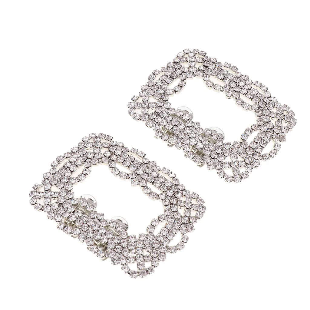 2x Rhinestone Shoe Clips  DIY Bridal Shoe Patch