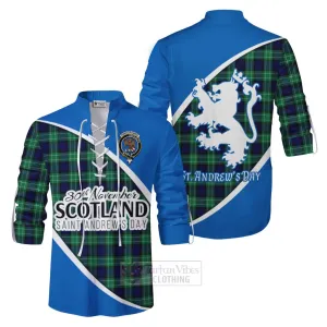 Abercrombie Family Crest Tartan Ghillie Kilt Shirt Celebrate Saint Andrew's Day in Style