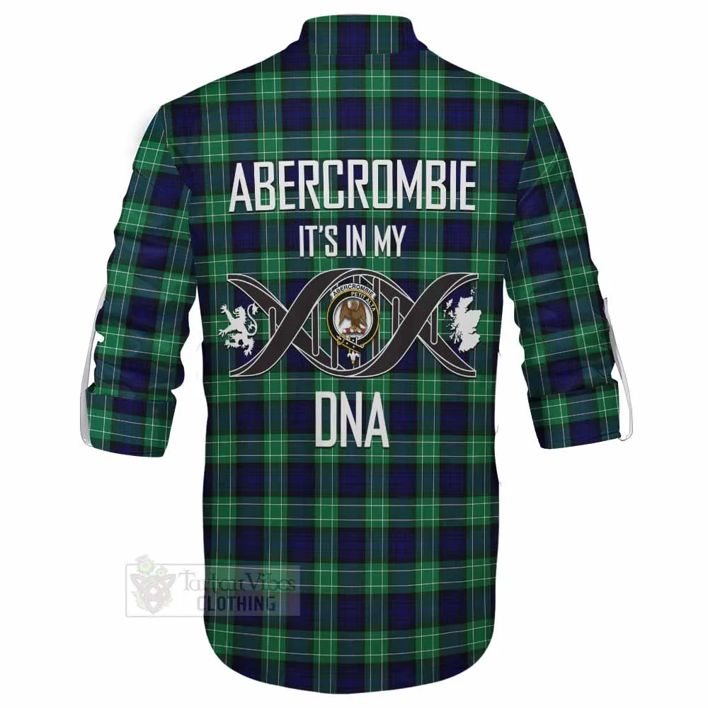 Abercrombie Tartan Ghillie Kilt Shirt with Family Crest DNA In Me Style