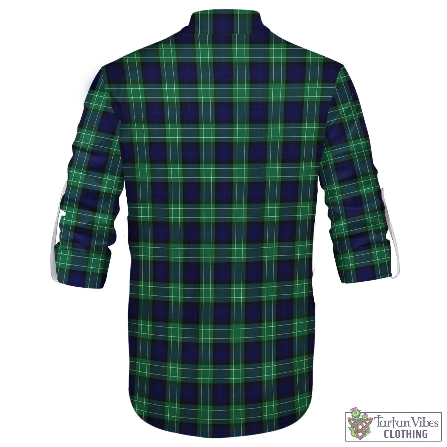 Abercrombie Tartan Men's Scottish Traditional Jacobite Ghillie Kilt Shirt