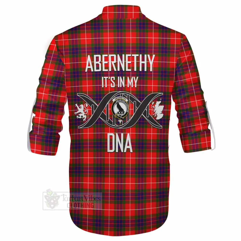 Abernethy Tartan Ghillie Kilt Shirt with Family Crest DNA In Me Style