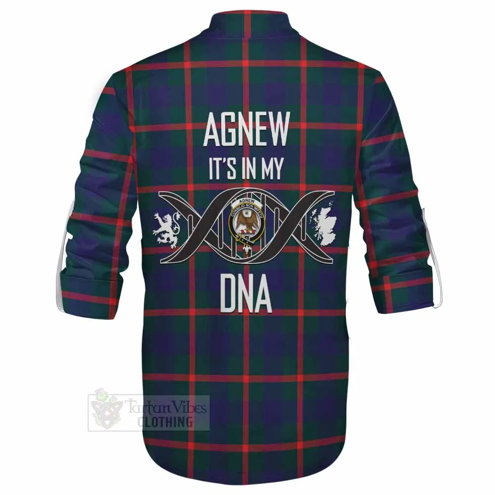 Agnew Tartan Ghillie Kilt Shirt with Family Crest DNA In Me Style