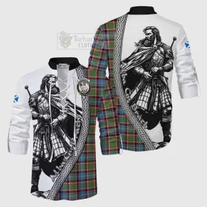 Aikenhead Tartan Clan Crest Ghillie Kilt Shirt with Highlander Warrior Celtic Style