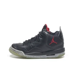 Air Jordan Courtside 23 Gs Sport Shoes Leather Black Color For Kids