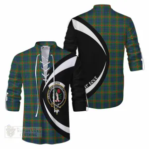 Aiton Tartan Ghillie Kilt Shirt with Family Crest Circle Style