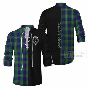 Alexander Tartan Ghillie Kilt Shirt with Family Crest and Half Of Me Style