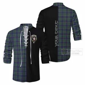 Allardice Tartan Ghillie Kilt Shirt with Family Crest and Half Of Me Style