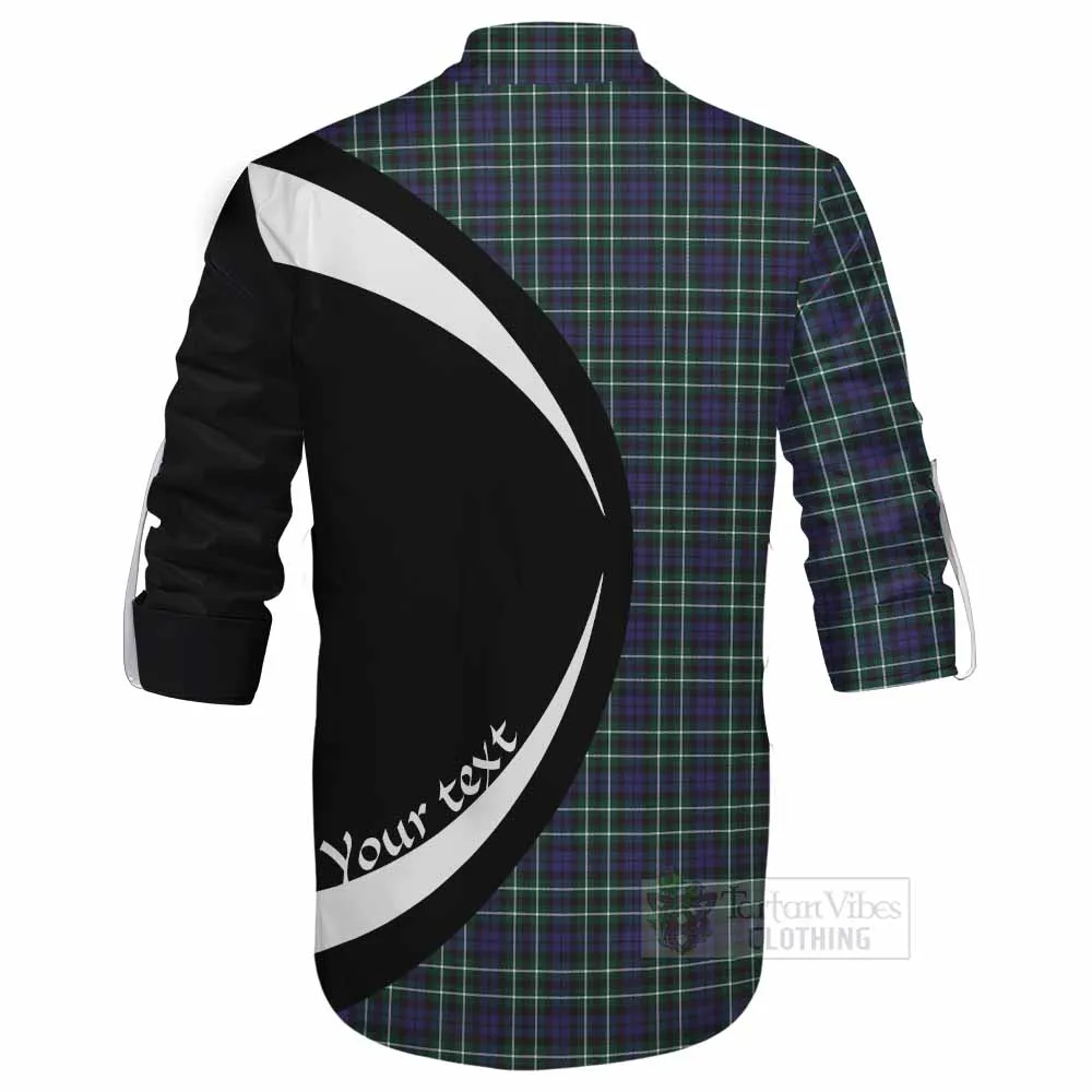 Allardice Tartan Ghillie Kilt Shirt with Family Crest Circle Style