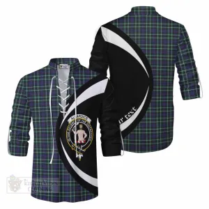 Allardice Tartan Ghillie Kilt Shirt with Family Crest Circle Style