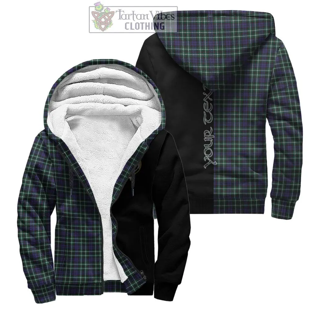 Allardice Tartan Sherpa Hoodie with Family Crest and Half Of Me Style