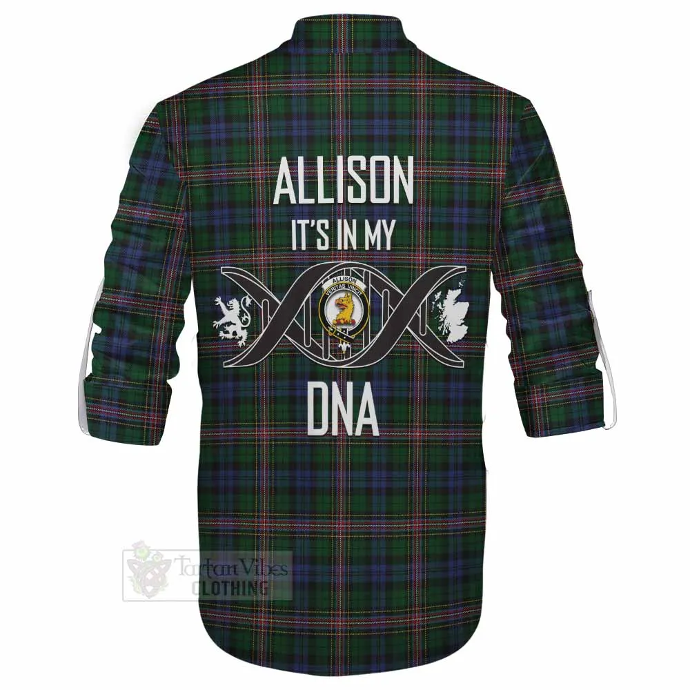 Allison Tartan Ghillie Kilt Shirt with Family Crest DNA In Me Style