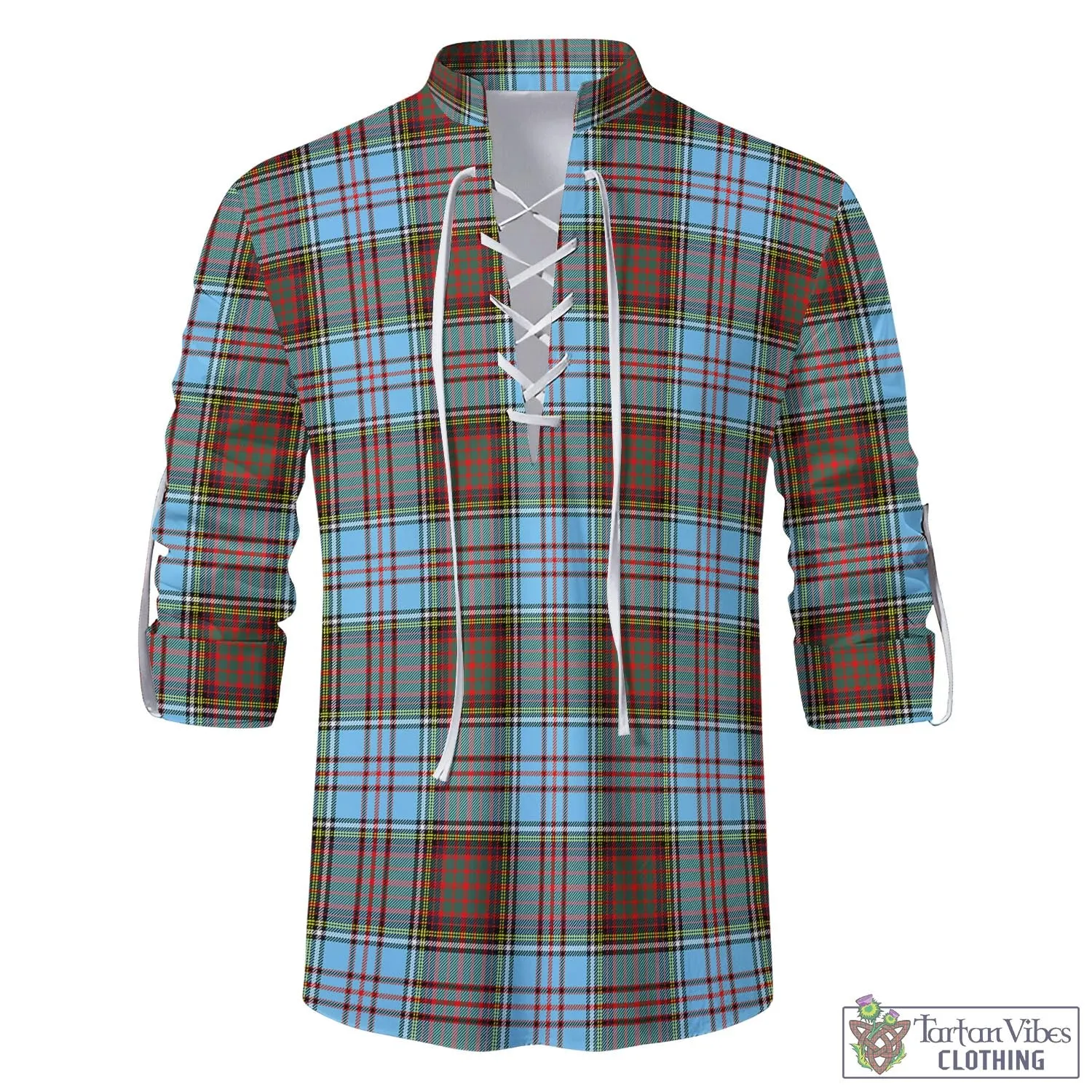 Anderson Ancient Tartan Men's Scottish Traditional Jacobite Ghillie Kilt Shirt