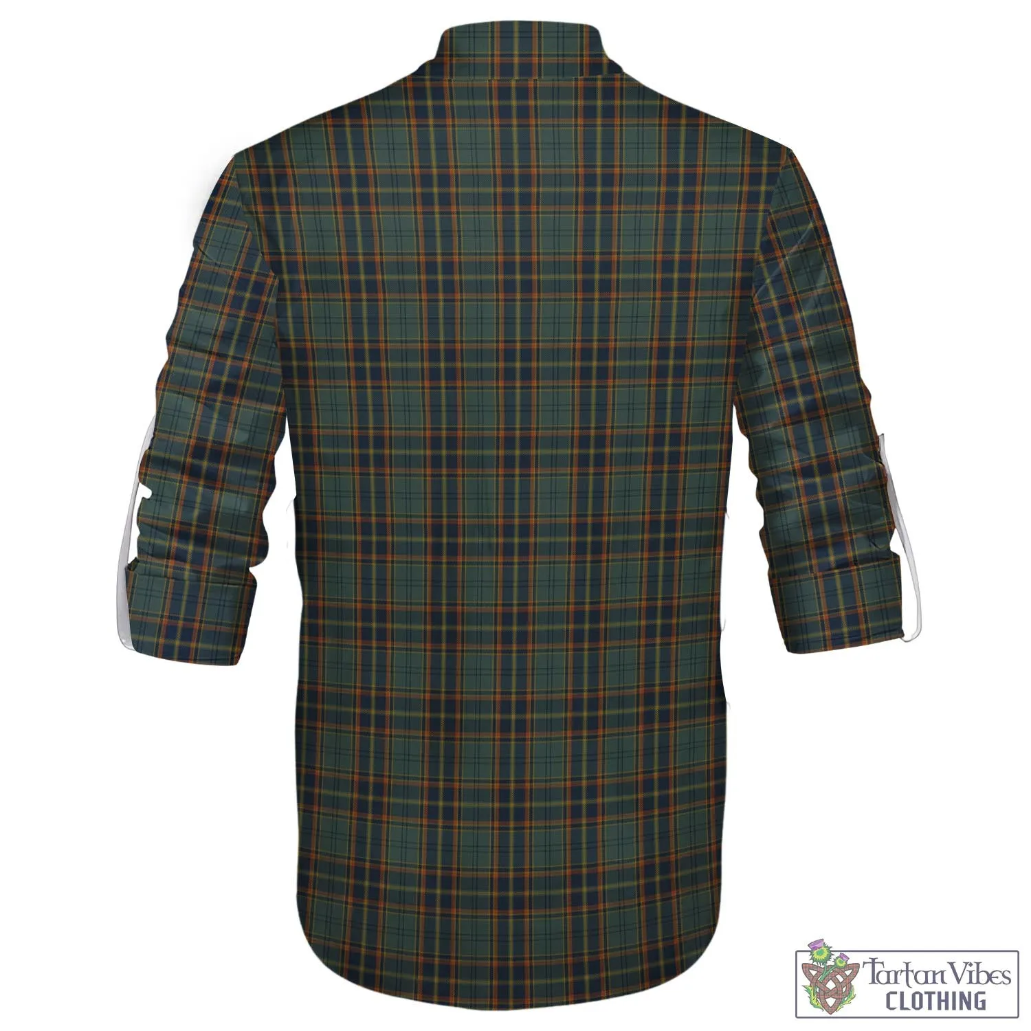 Antrim County Ireland Tartan Men's Scottish Traditional Jacobite Ghillie Kilt Shirt