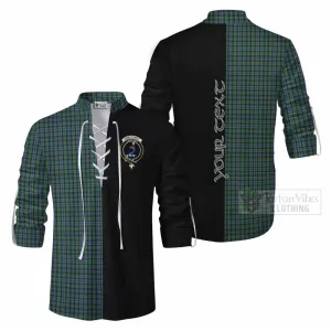 Arbuthnot Tartan Ghillie Kilt Shirt with Family Crest and Half Of Me Style