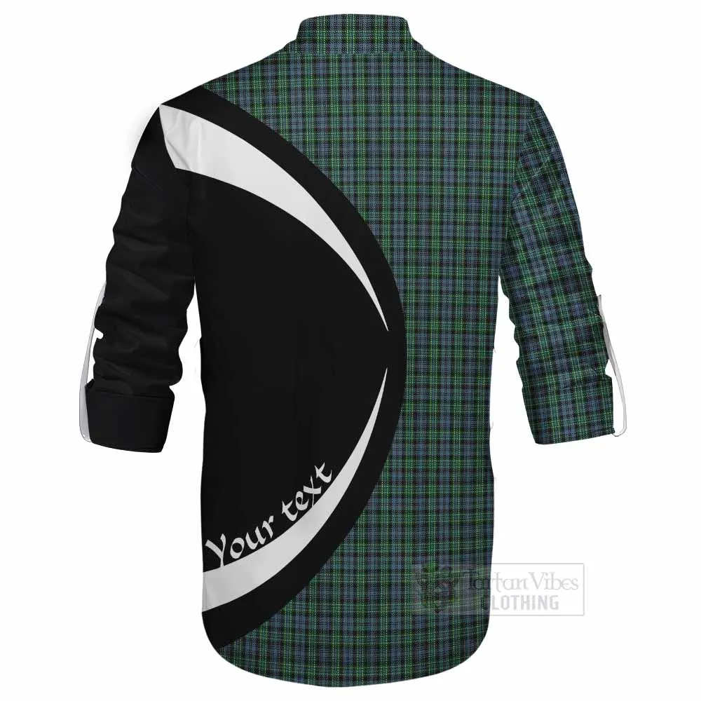 Arbuthnot Tartan Ghillie Kilt Shirt with Family Crest Circle Style