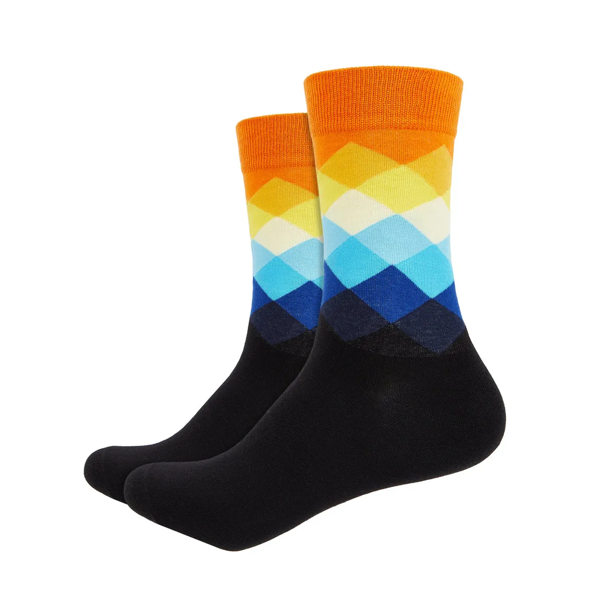 Argyle  Printed Crew Length Socks