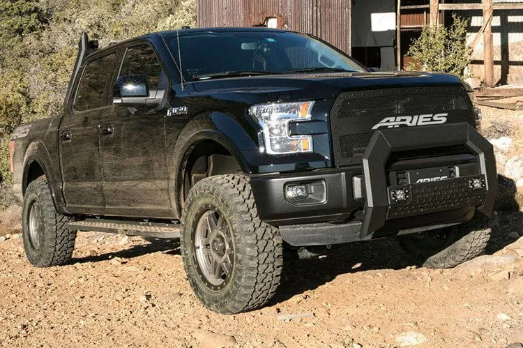 Aries 2055521 2017-2023 Ford F250/F350/F450 Super Duty RidgeStep 6 1/2" X 85" Black Steel Running Boards