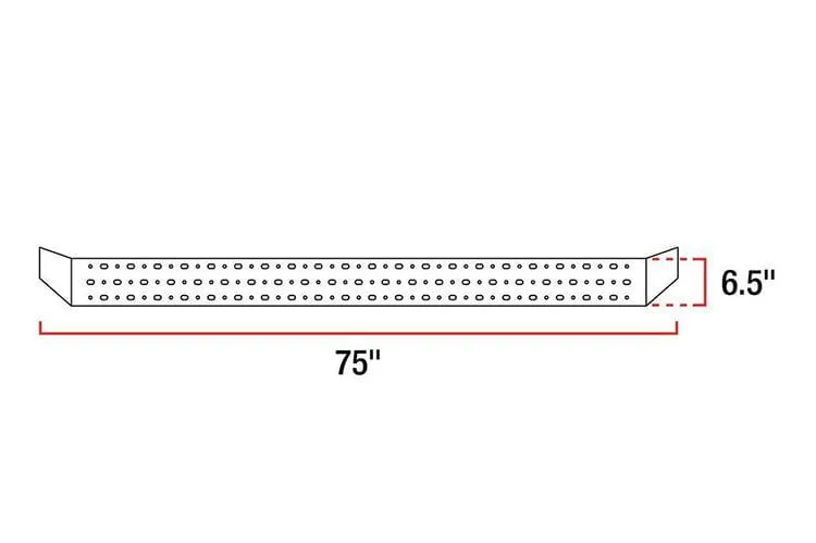 Aries C2875 1999-2018 Ford F250/F350/F450 Super Duty RidgeStep 6 1/2" X 75" Black Steel Running Boards
