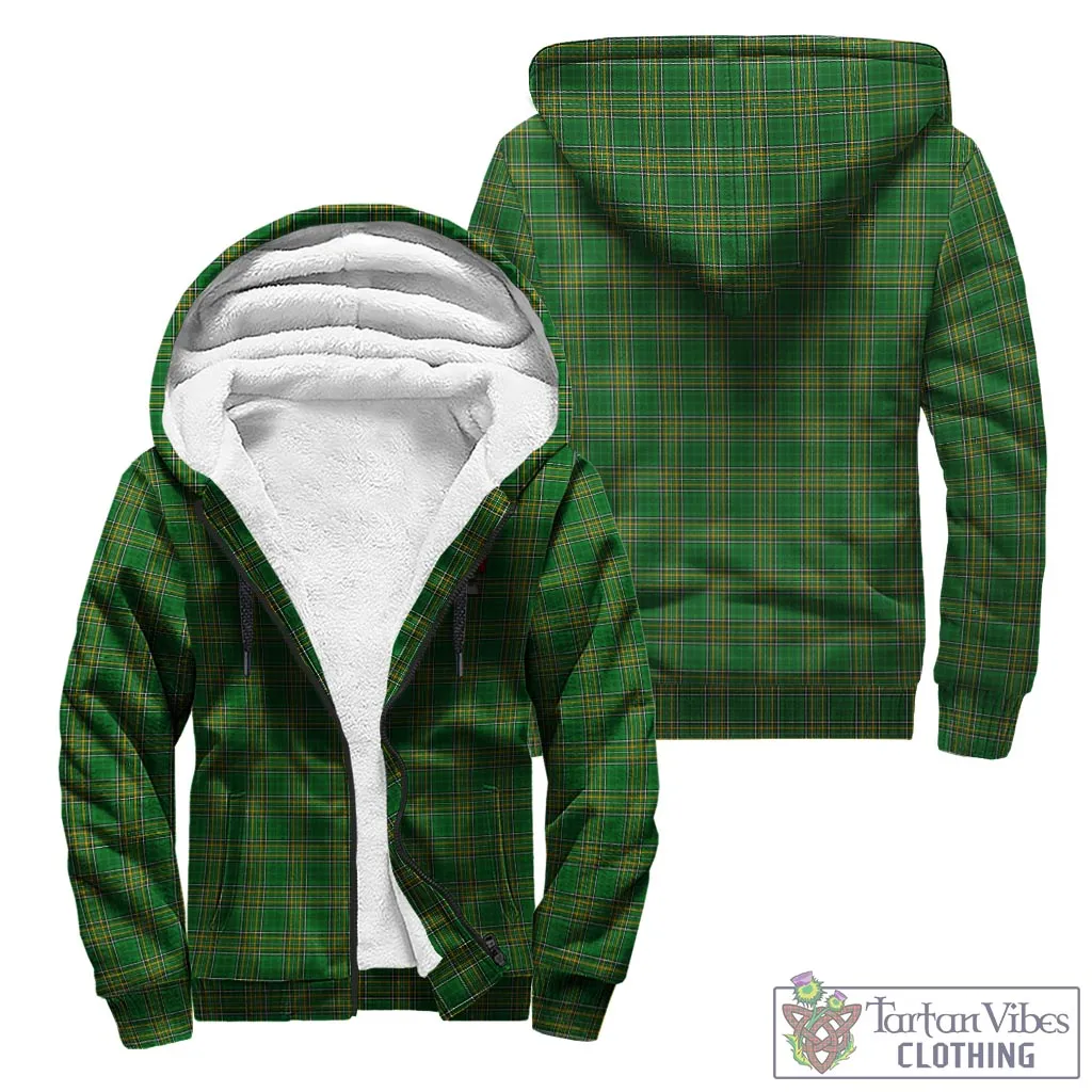 Armory Irish Clan Tartan Sherpa Hoodie with Coat of Arms