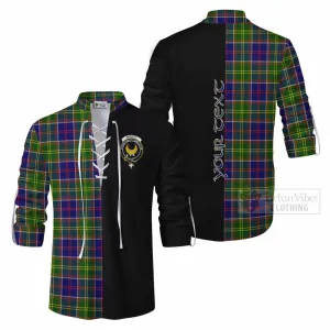 Arnott Tartan Ghillie Kilt Shirt with Family Crest and Half Of Me Style