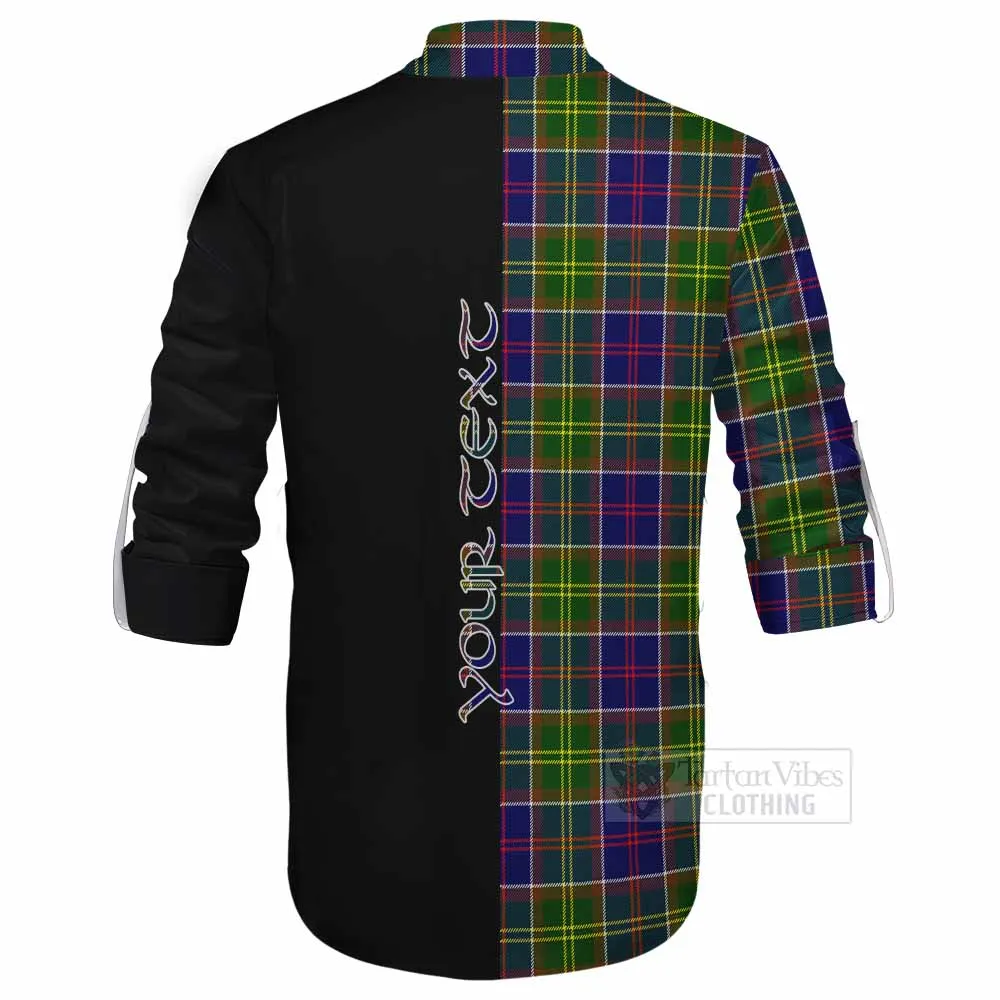 Arnott Tartan Ghillie Kilt Shirt with Family Crest and Half Of Me Style