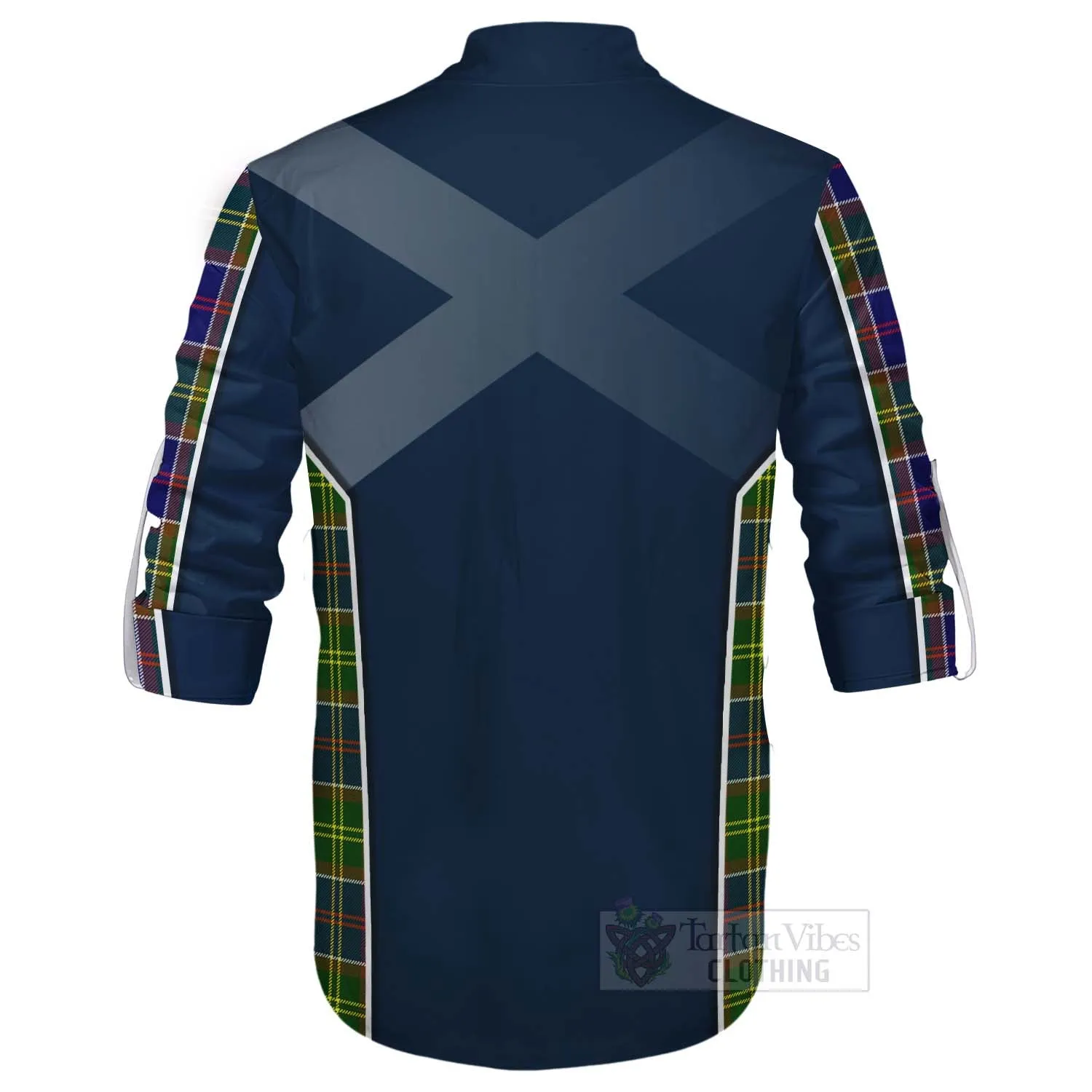 Arnott Tartan Ghillie Kilt Shirt with Family Crest and Scottish Thistle Vibes Sport Style