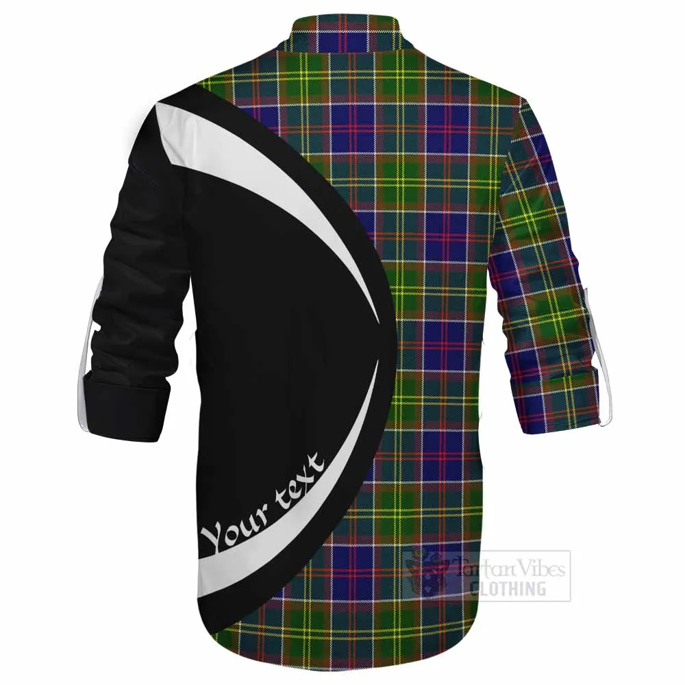 Arnott Tartan Ghillie Kilt Shirt with Family Crest Circle Style