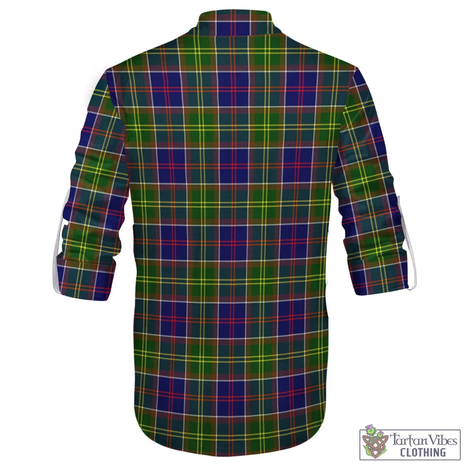 Arnott Tartan Men's Scottish Traditional Jacobite Ghillie Kilt Shirt with Family Crest