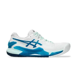 ASICS GEL-RESOLUTION 9 WOMEN'S (WHITE/TEAL BLUE)