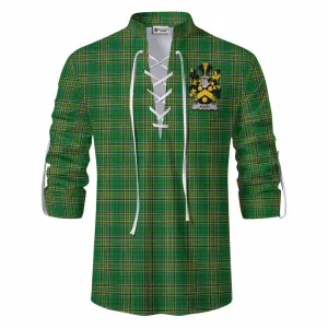 Avery Irish Clan Tartan Ghillie Kilt Shirt with Coat of Arms