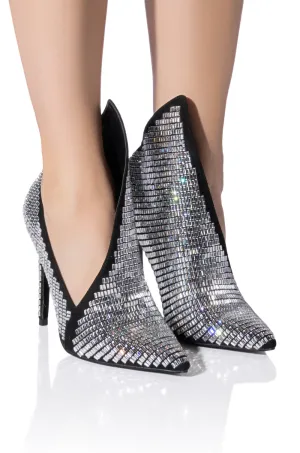 AZALEA WANG EVELYN STILETTO BOOT IN SILVER