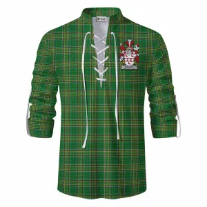 Bagley Irish Clan Tartan Ghillie Kilt Shirt with Coat of Arms