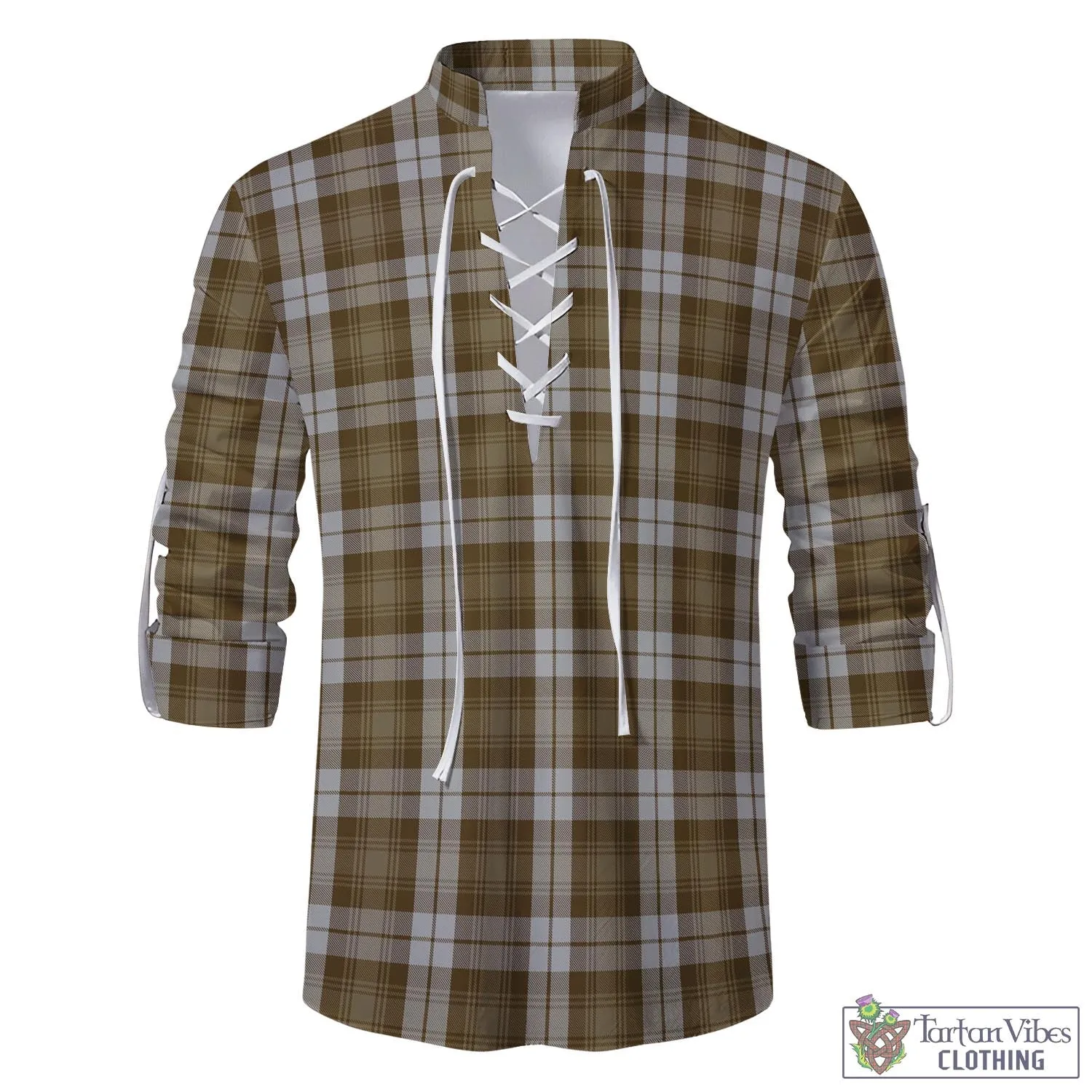 Baillie Dress Tartan Men's Scottish Traditional Jacobite Ghillie Kilt Shirt