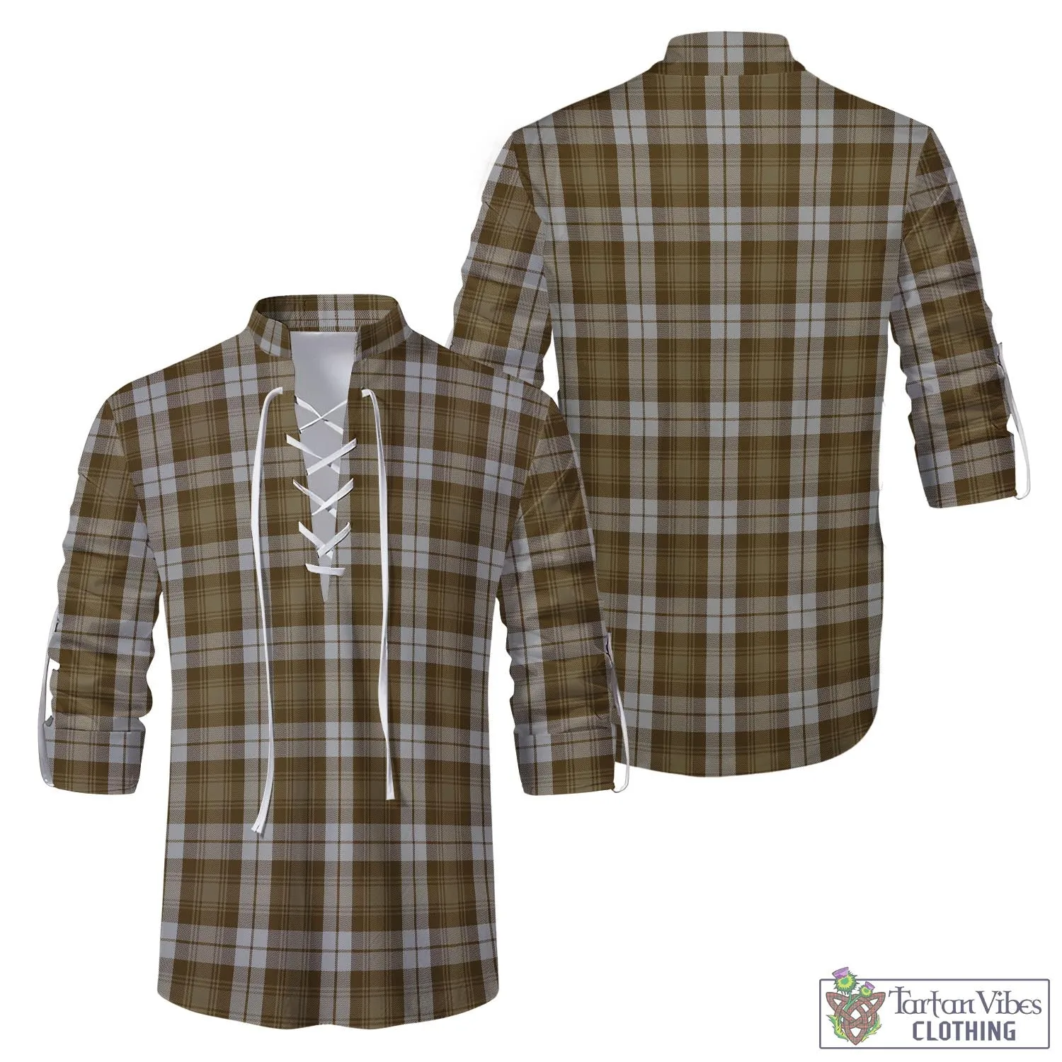 Baillie Dress Tartan Men's Scottish Traditional Jacobite Ghillie Kilt Shirt