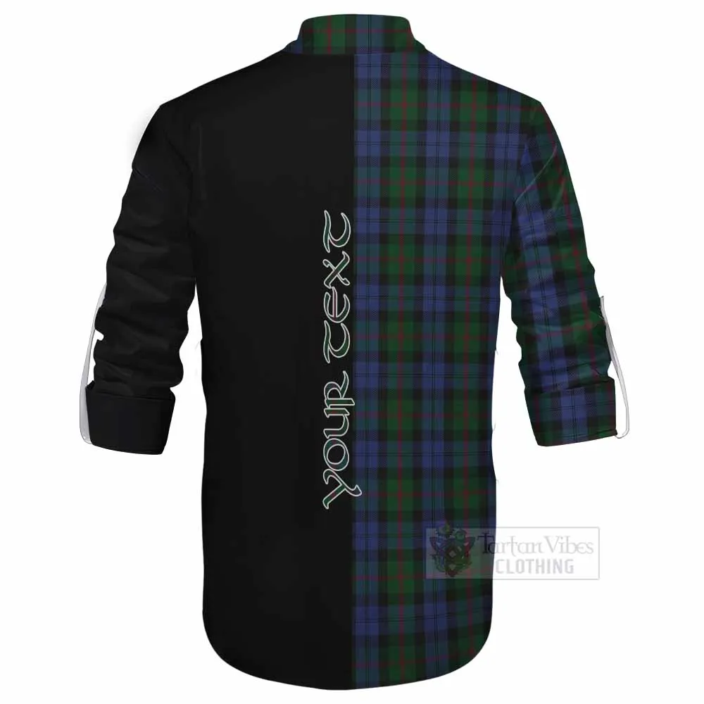 Baird Tartan Ghillie Kilt Shirt with Family Crest and Half Of Me Style