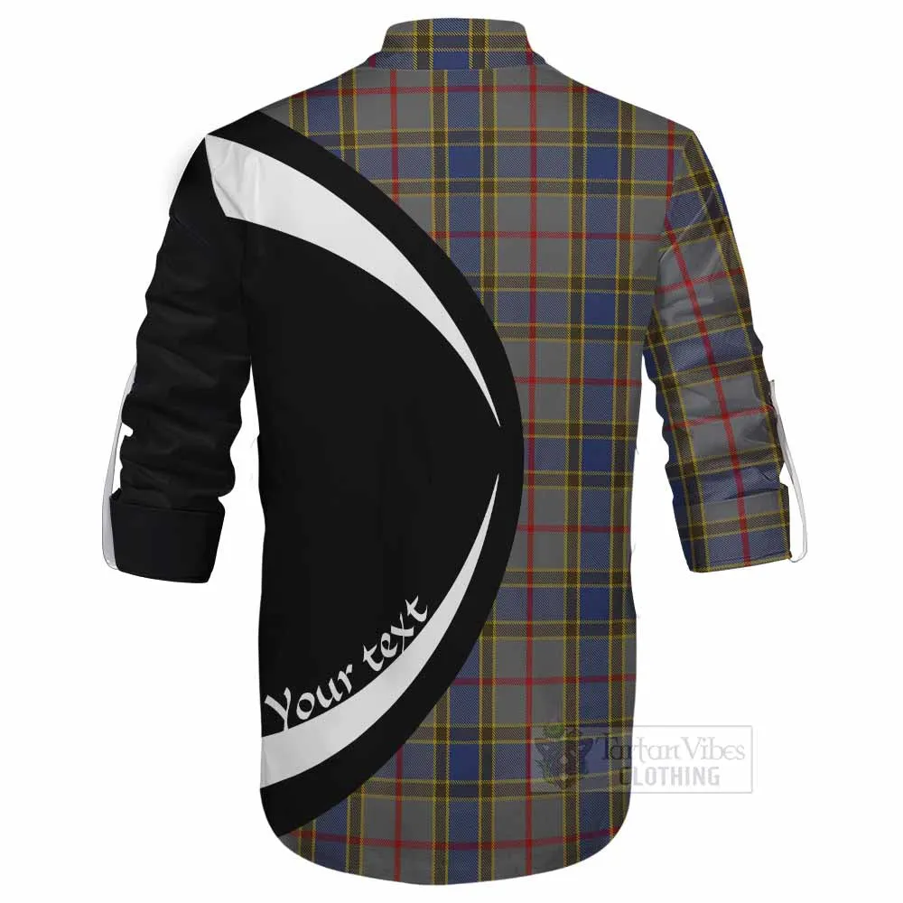 Balfour Tartan Ghillie Kilt Shirt with Family Crest Circle Style