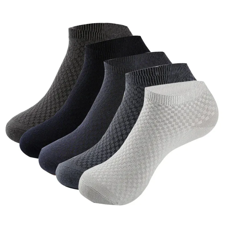 Bamboo Fiber Super-Breathable Ankle Business Socks (5Pairs)