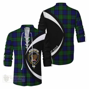 Bannatyne Tartan Ghillie Kilt Shirt with Family Crest Circle Style