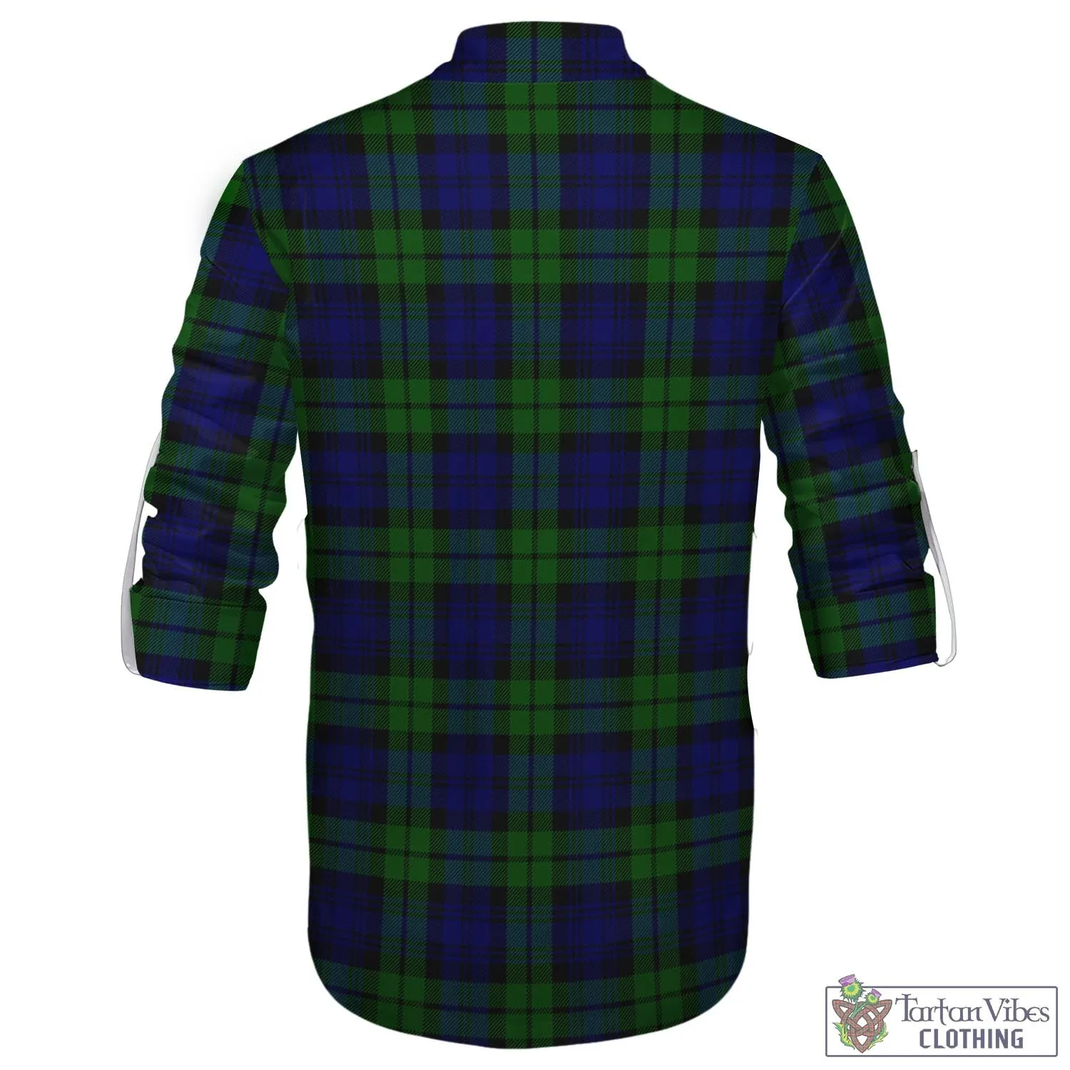 Bannatyne Tartan Men's Scottish Traditional Jacobite Ghillie Kilt Shirt with Family Crest