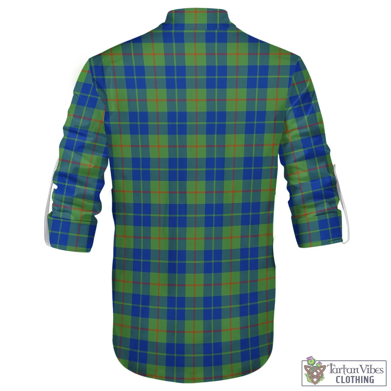 Barclay Hunting Ancient Tartan Men's Scottish Traditional Jacobite Ghillie Kilt Shirt with Family Crest