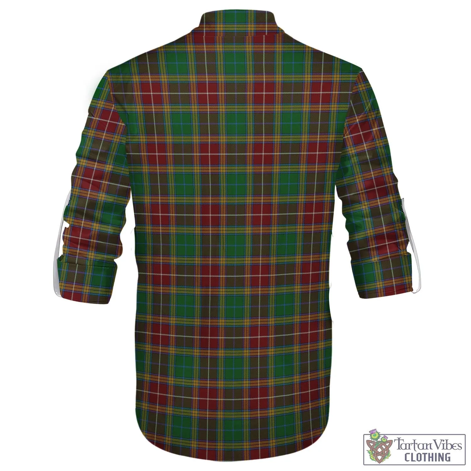 Baxter Tartan Men's Scottish Traditional Jacobite Ghillie Kilt Shirt with Family Crest