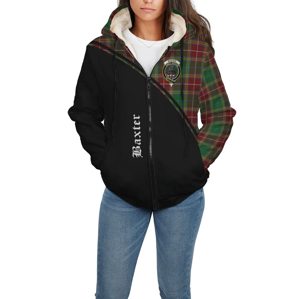 Baxter Tartan Sherpa Hoodie with Family Crest Curve Style