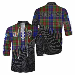Beattie (Beatty) Crest Tartan Ghillie Kilt Shirt with New Zealand Silver Fern Half Style