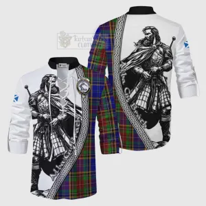Beattie (Beatty) Tartan Clan Crest Ghillie Kilt Shirt with Highlander Warrior Celtic Style
