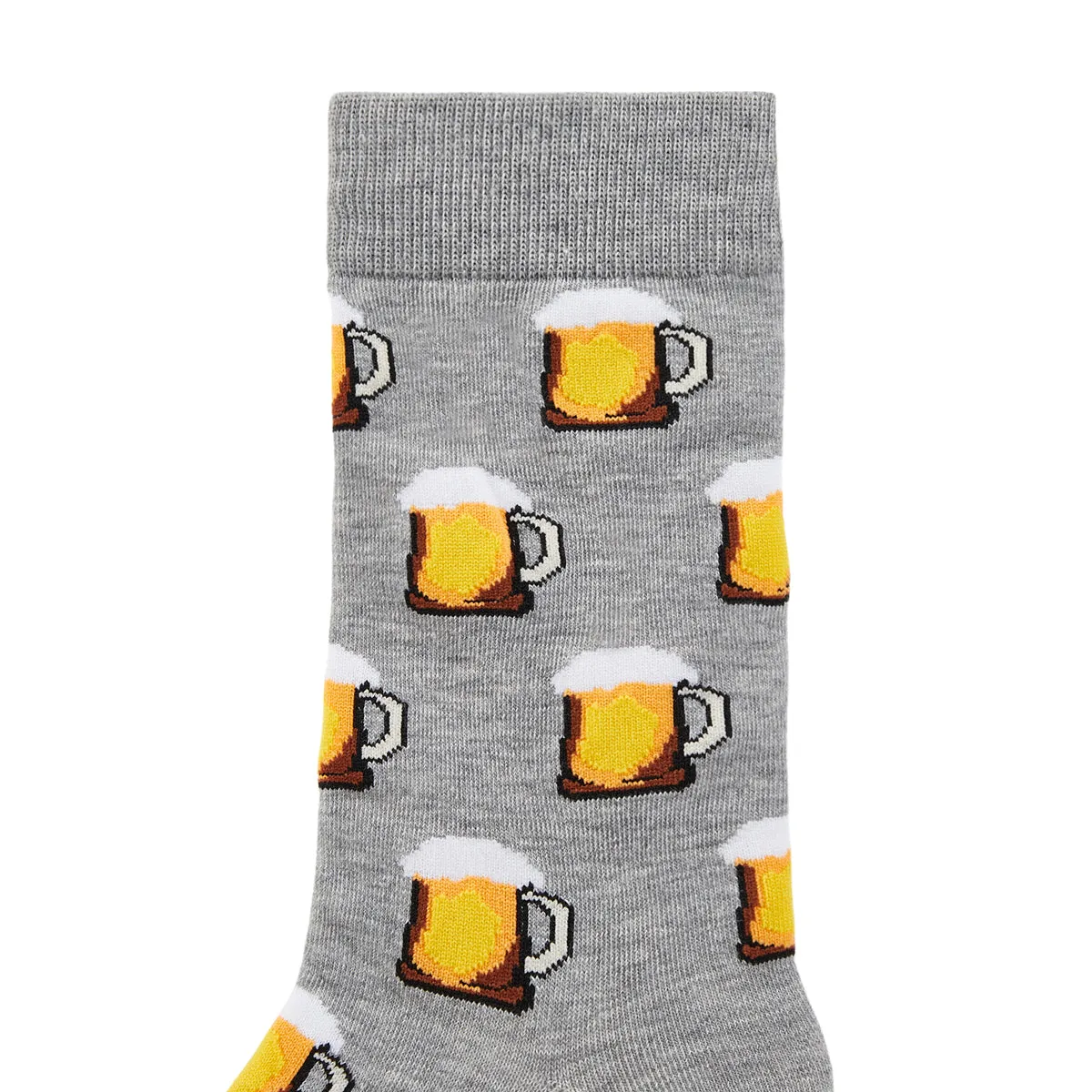 Beer Stein Printed Crew Length Socks