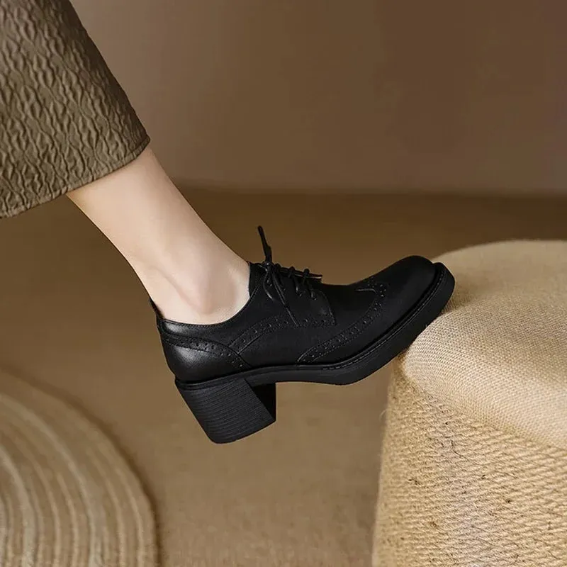 Bessia Dandy Vintage Oxford Platform Loafers