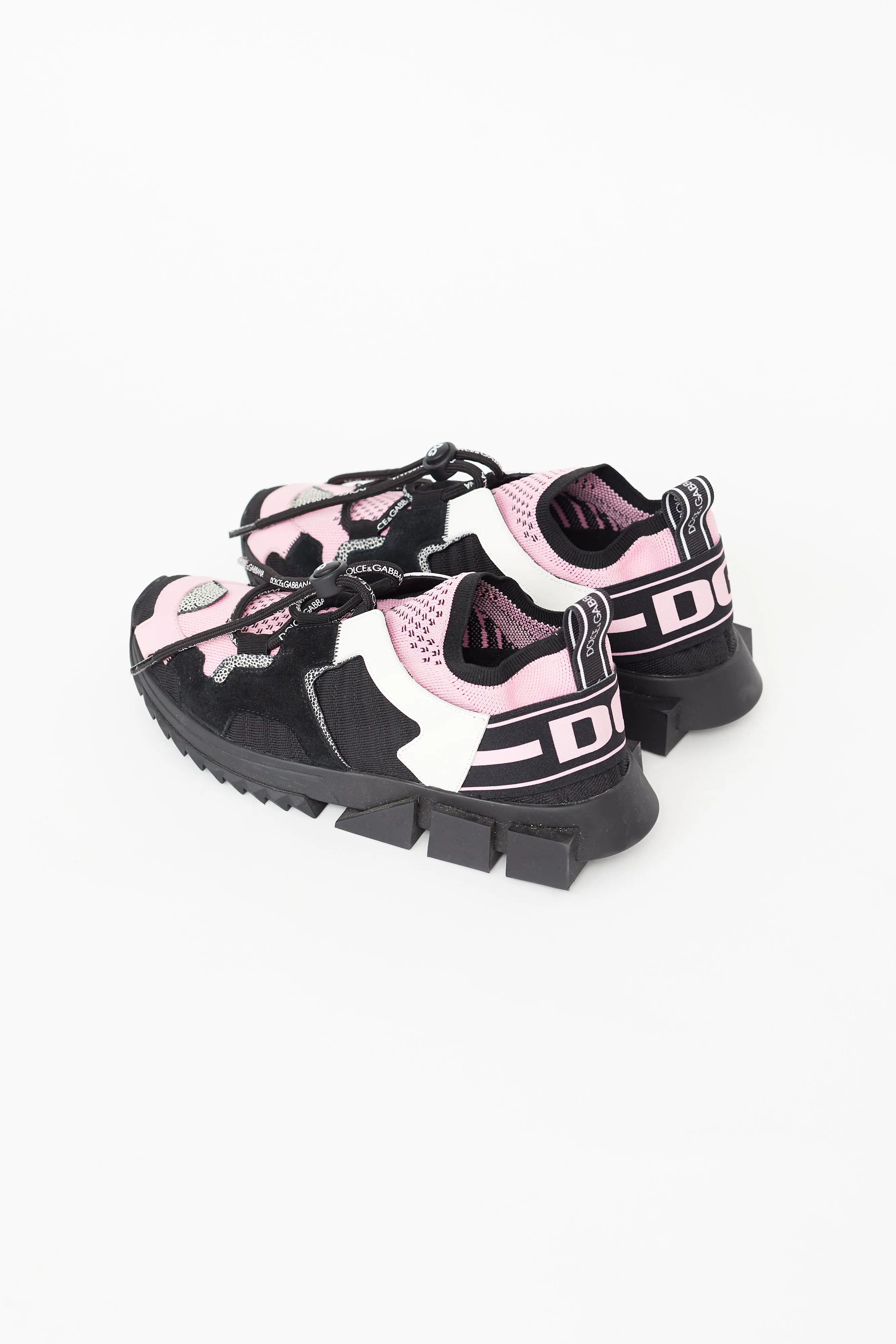 Black & Pink Mesh Sock Sneaker
