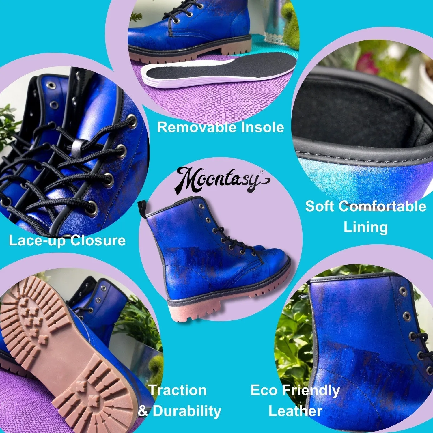 Black and White SplitCombat Boots {For women| men)